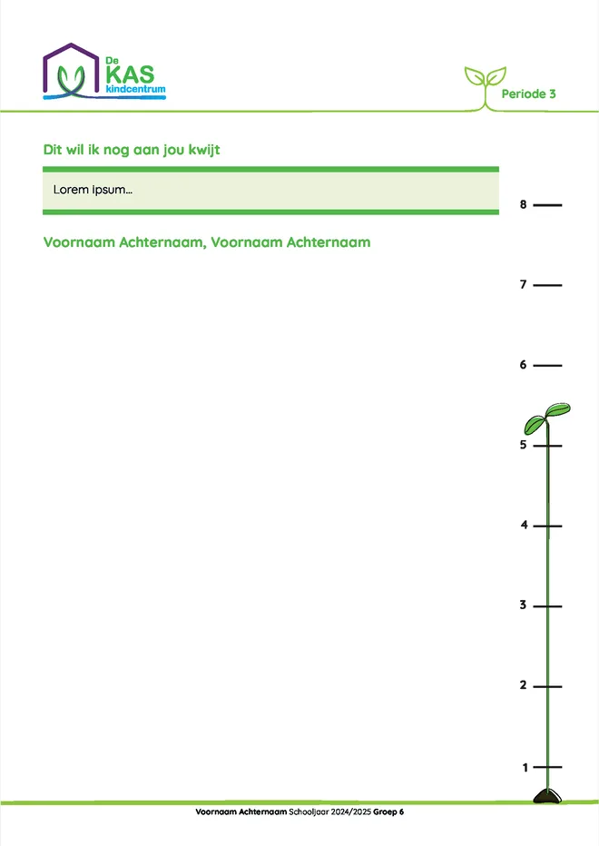 Voorbeeldpagina 6 uit Mijn KAS boek voorbeeld van KC de KAS