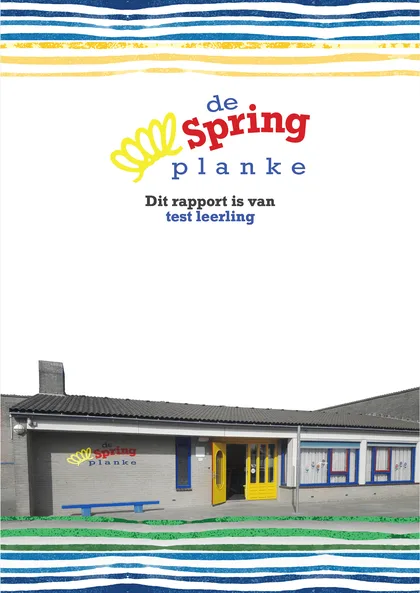 Voorbeeldpagina 1 uit Kleuterrapport voorbeeld van Christelijke Basisschool de Springplanke
