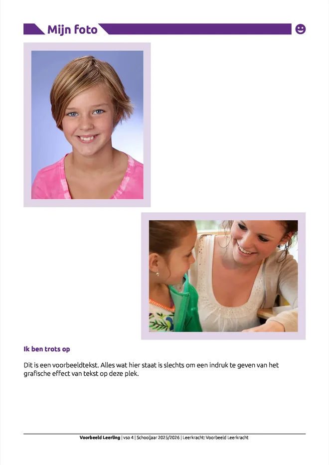 Voorbeeldpagina 3 uit Tekstrapport VSO voorbeeld van De Kom School voor Speciaal Onderwijs Voortgezet Speciaal Onderwijs en ZMLK