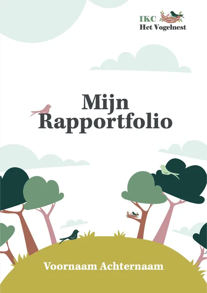 Voorbeeldpagina 1 uit Rapportfolio met kindportfolio voorbeeld van IKC Het Vogelnest