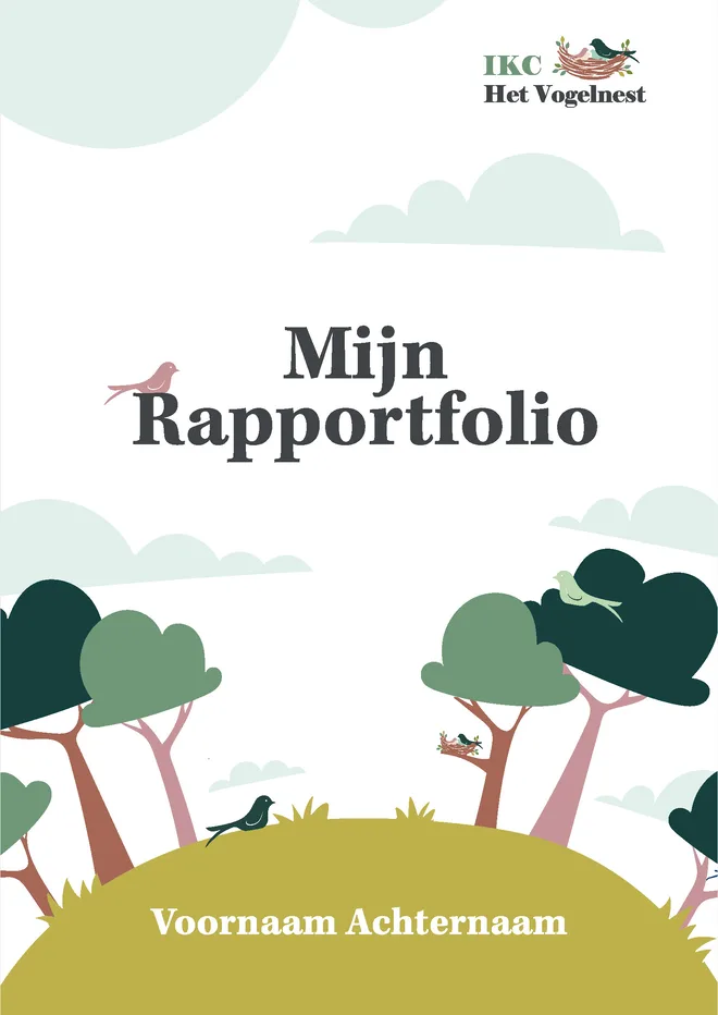 Voorbeeldpagina 1 uit Rapportfolio met kindportfolio voorbeeld van IKC Het Vogelnest