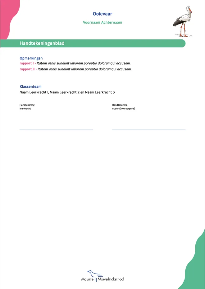 Voorbeeldpagina 8 uit leerrouterapport voorbeeld van Maurice Maeterlinckschool
