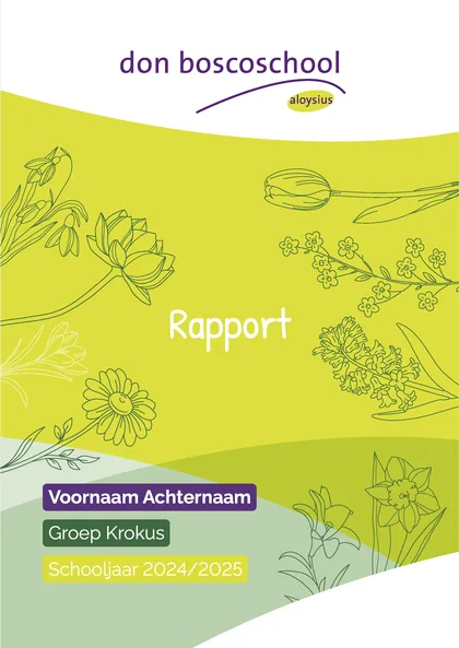 Kindrapport voorbeeld – Don Boscoschool – pagina 1 Voorbeeldpagina 1 uit Kindrapport voorbeeld van Don Boscoschool