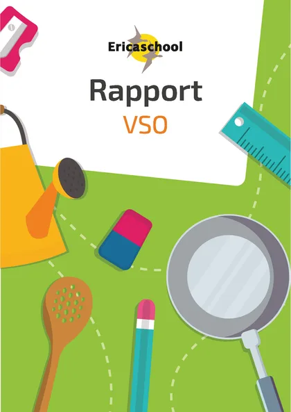 Voorbeeldpagina 1 uit praktijk-VSO rapport voorbeeld van Ericaschool