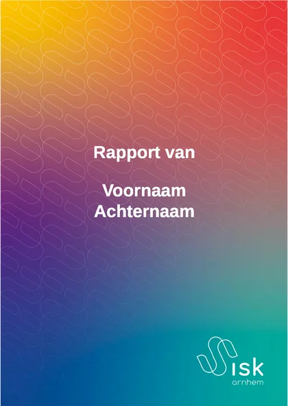 Voorbeeldpagina 1 uit Ontwikkelrapport ISK van ISK Arnhem