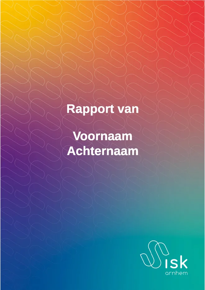 Voorbeeldpagina 1 uit Ontwikkelrapport ISK van ISK Arnhem