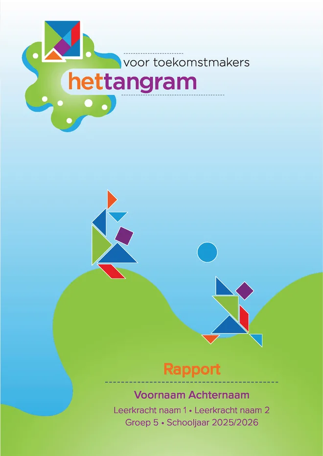 Voorbeeldpagina 1 uit symbolenrapport so voorbeeld van School voor Speciaal Basisonderwijs Het Tangram