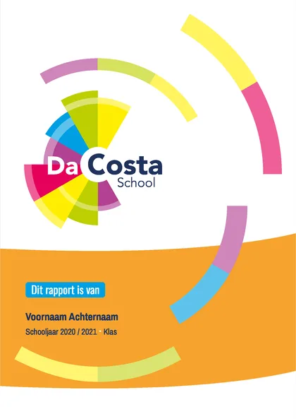 Voorbeeldpagina 1 uit Rapport NT2-klas voorbeeld van Da Costaschool v BSO