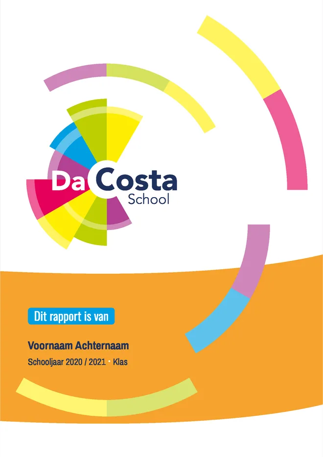 Voorbeeldpagina 1 uit Rapport NT2-klas voorbeeld van Da Costaschool v BSO