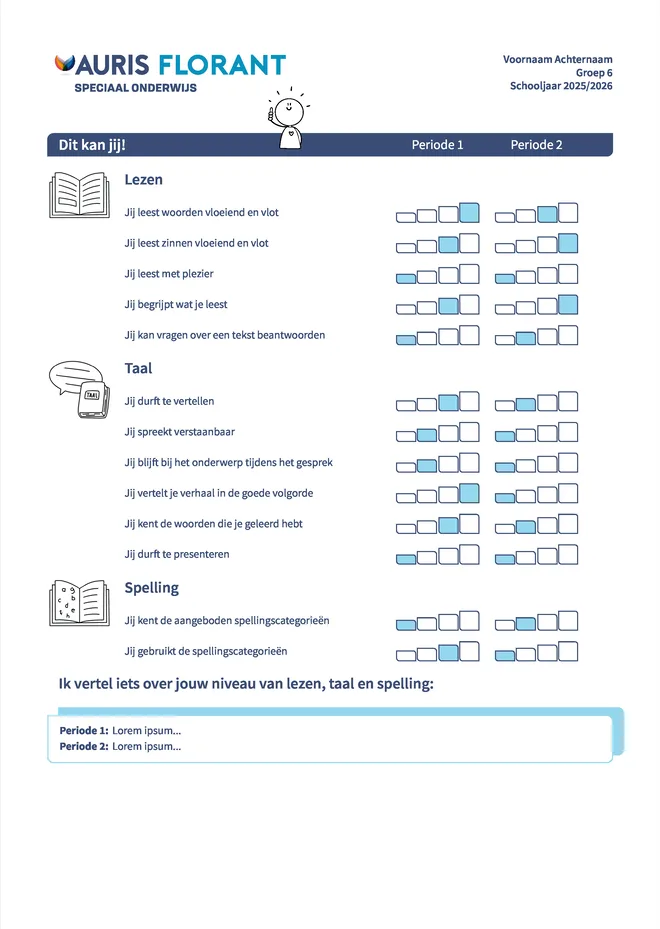 Voorbeeldpagina 4 uit Mijn Florant-rapport voorbeeld van Auris Florant
