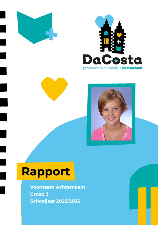 Voorbeeldpagina 1 uit ontwikkelrapport voorbeeld van Da Costa School Christelijke Basisonderwijs