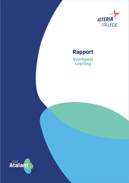 Voorbeeldpagina 1 uit Rapport praktijkonderwijs voorbeeld van Asteria College