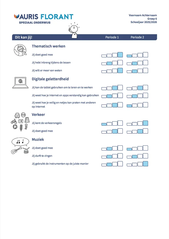 Voorbeeldpagina 5 uit Mijn Florant-rapport voorbeeld van Auris Florant