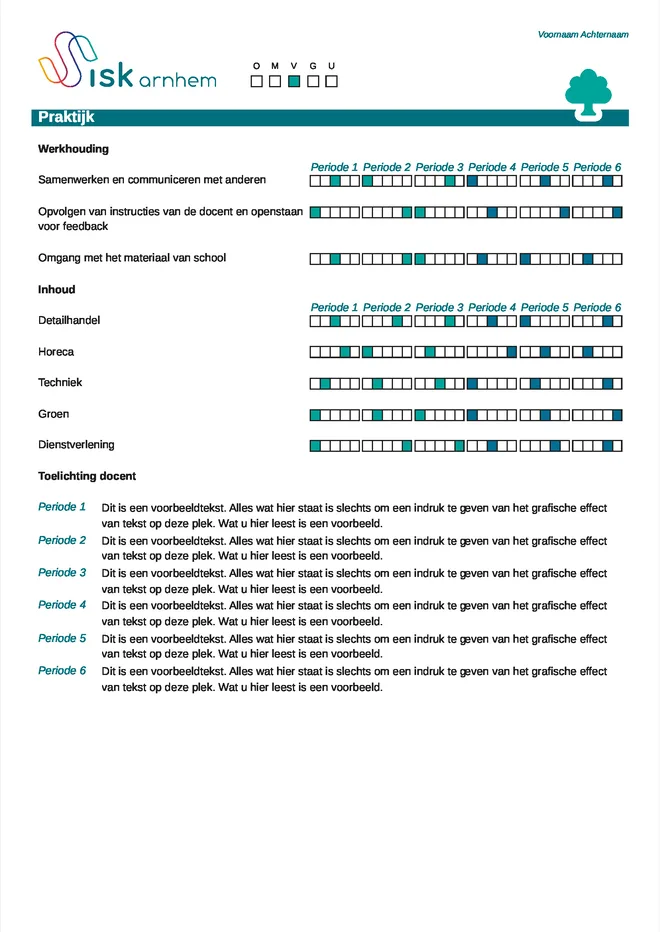 Voorbeeldpagina 5 uit Ontwikkelrapport ISK van ISK Arnhem
