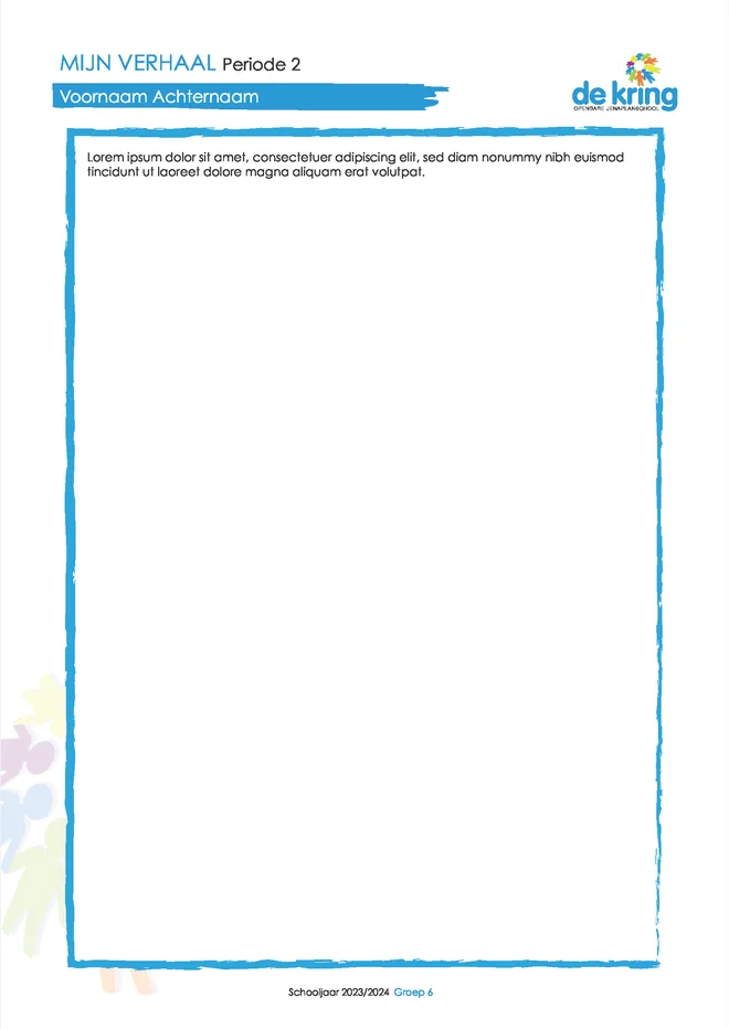 Voorbeeldpagina 7 uit Jenaplan rapport voorbeeld van Basisschool De Kring
