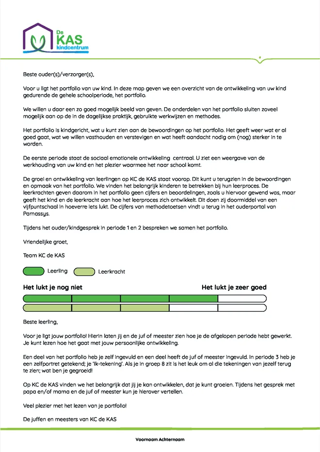 Voorbeeldpagina 2 uit Mijn KAS boek voorbeeld van KC de KAS