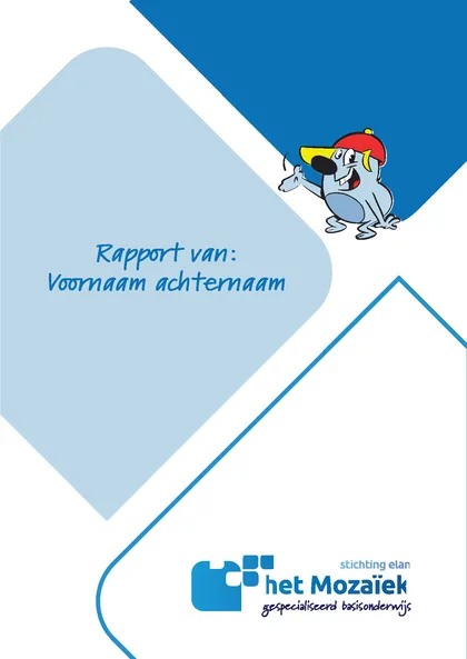 Voorbeeldpagina 1 uit SO onderbouwrapportvoorbeeld van Het Mozaiek