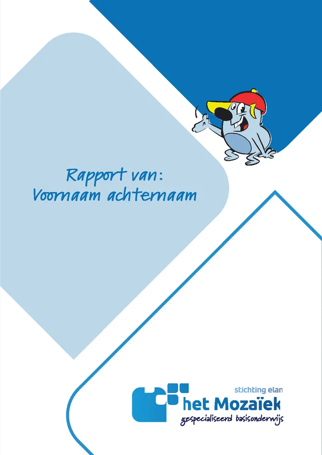 Voorbeeldpagina 1 uit SO onderbouwrapportvoorbeeld van Het Mozaiek