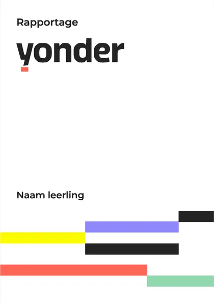 Voorbeeldpagina 1 uit ISK rapportage voorbeeld van Yonder ISK voor vbo en mavo, lwoo