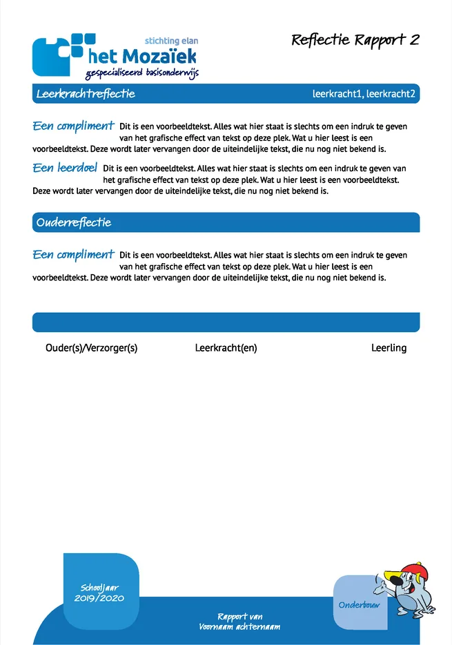 Voorbeeldpagina 6 uit SO onderbouwrapportvoorbeeld van Het Mozaiek