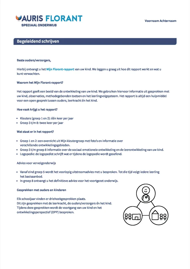 Voorbeeldpagina 1 uit Mijn Florant-rapport voorbeeld van Auris Florant