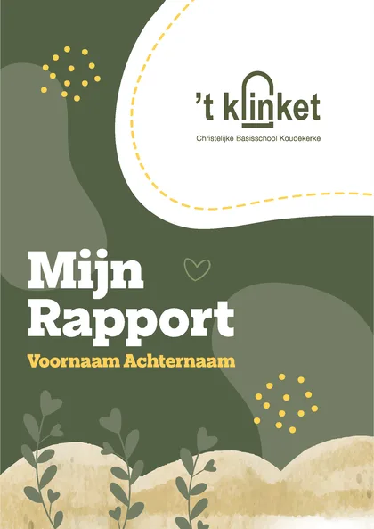 Voorbeeldpagina 1 uit Mijn Rapport voorbeeld van Christelijke Basisschool T Klinket