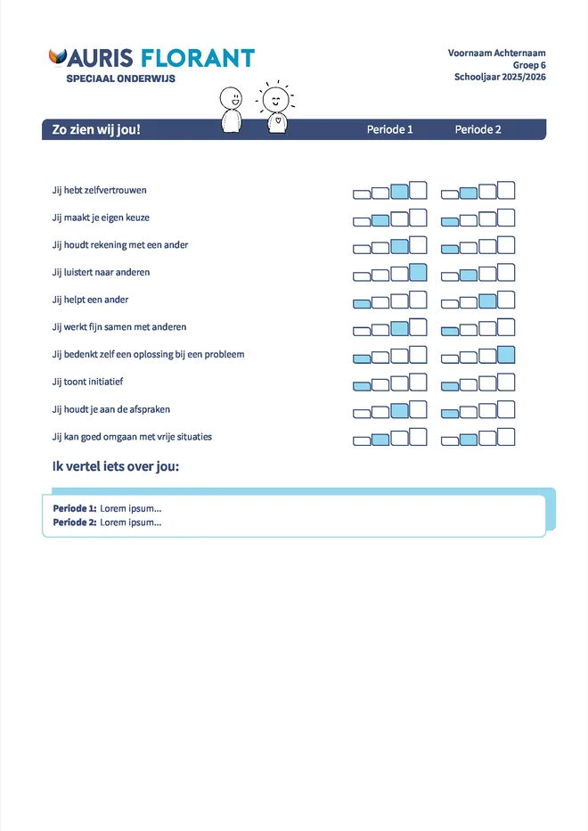 Voorbeeldpagina 3 uit Mijn Florant-rapport voorbeeld van Auris Florant