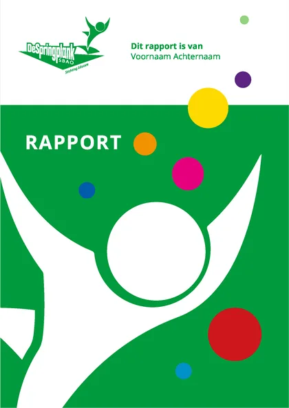Voorbeeldpagina 1 uit kindrapport SO voorbeeld van Christelijke School voor Speciaal Basisonderwijs De Springplank