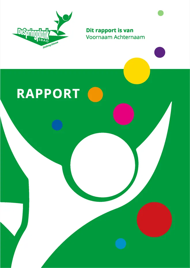Voorbeeldpagina 1 uit kindrapport SO voorbeeld van Christelijke School voor Speciaal Basisonderwijs De Springplank